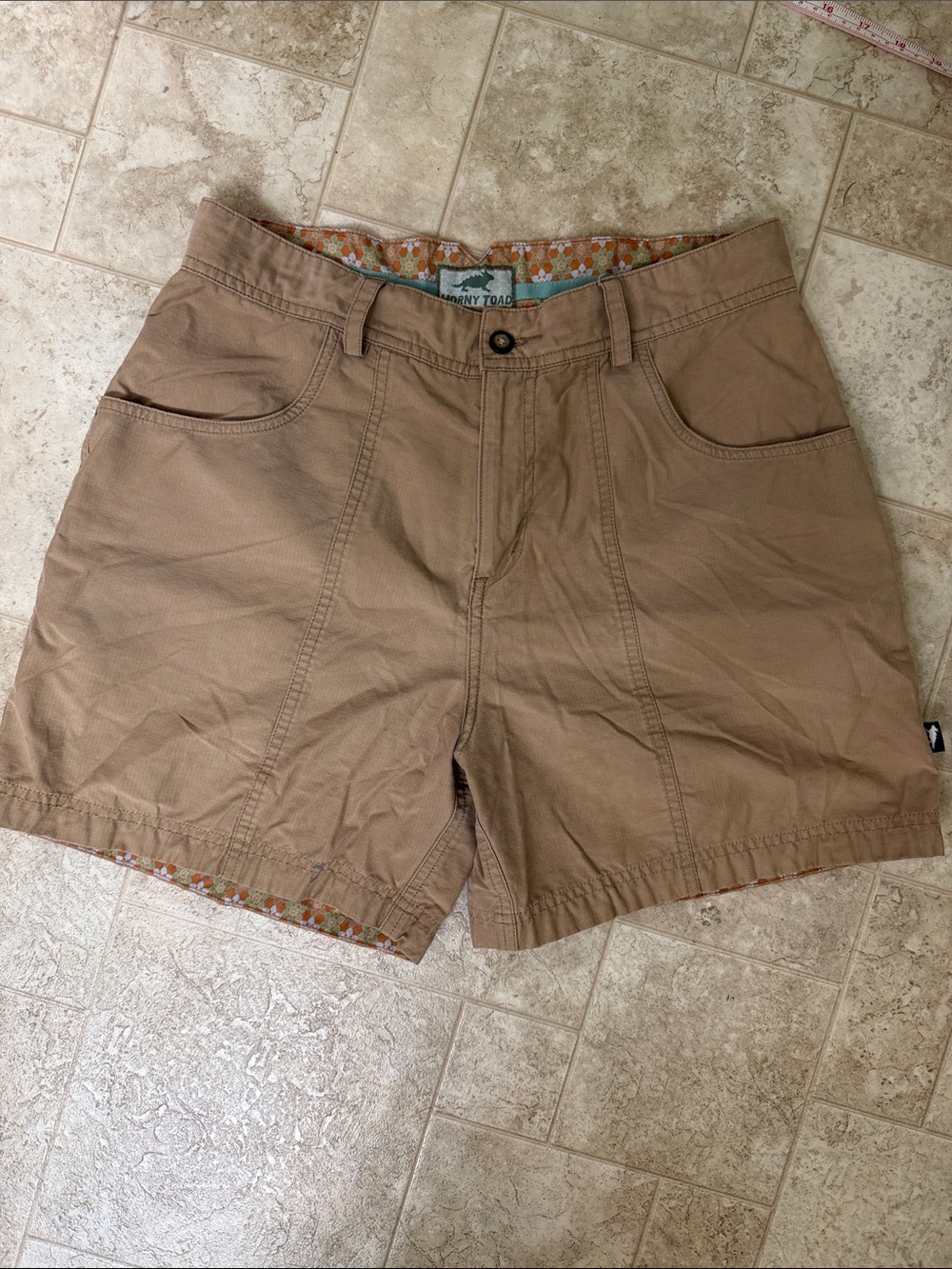 Horny Toad Women's Tan Flat-Front Casual Shorts